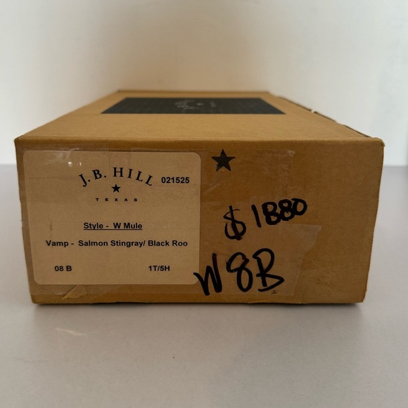 J. B. Hill Mule Salmon Stingray Kangaroo Mule Size 8B - Picture 12 of 13
